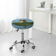 thumbnail image 7 of Fotbe Elephant Dog Stool Covers Round,Waterproof Round Bar Stool Covers Bar Chair Covers Washable Stool Cushion Slipcover for 12-14 Inch Chair-, 7 of 7