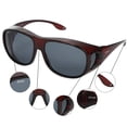 thumbnail image 4 of Gafas de sol polarizadas Yodo para usar sobre lentes, color burdeos, 4 of 8