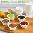 thumbnail image 3 of 100 Pcs 4 oz Paper Souffle Portion Cups,Compostable Portion Cups,Disposable Treated Cups for Measuring, Medicine, Samples, Jello Shots, Tastings, Dessert,Disposable Paper Cups for Condiment Samples, 3 of 7