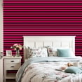 thumbnail image 4 of Peel and Stick Wallpaper Bold Horizontal Stripes Black Self Adhesive Removable Renter Friendly Contact Paper for Bedroom 17.7in x 118in, 4 of 8