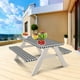 thumbnail image 4 of Juego de Manteles Impermeables para Mesa de Exterior | Mantel de Picnic con Reverso de Franela Elástica | Juego de 3 Piezas | Fabricación En Vinilo Impermeable | Fácil de Limpiar | Se Adapta a Mesas, 4 of 5