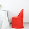 Efavormart Red Linen Polyester Folding Chair Cover Dinning Chair