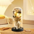 thumbnail image 5 of Eternal Rose Gift under $5! Cagogo Eternal Rose in Glass Dome, LED Light Up Preserved Rose Flower Gift for Women, Birthday, Anniversary, Valentine's Day, Mother's Day, Home Decor, Romantic Gift, 5 of 6