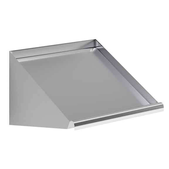 21 in. Stainless Steel Wall Mounted Slanted Rack Shelf. Fits One Rack.