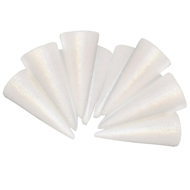 6 x 5pcs of size Polystyrene White Foam Cone Shapes Modelling craft Wedding  Party Christmas Decoration Kids Toys - Approx. 3/6 inch
