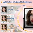thumbnail image 2 of Rechargeable Makeup Mirror, 4000mAh Lighted Makeup Mirror with Magnification 1X/10X, Height Adjustable Vanity Mirror with Lights, 3 Color Lights, Adjustable Brightness, (Oil Rubbed Bronze), 2 of 7