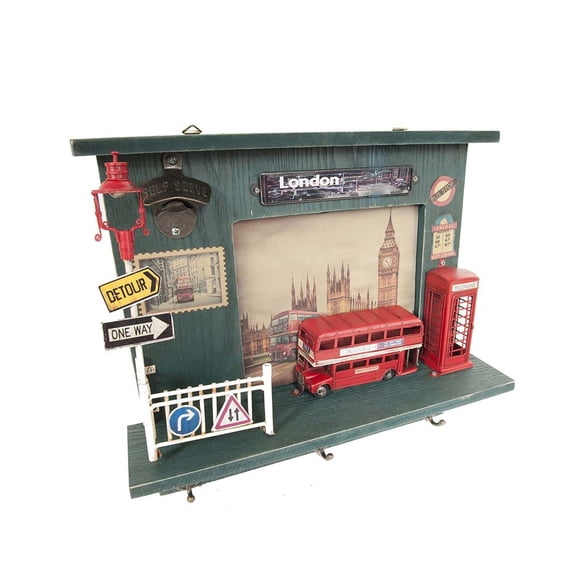 Vintage Double Decker London Bus Shadow Box