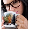 thumbnail image 2 of 3drose, Trees in the Fall in Pine Valley Utah in Orange and Green, 11oz Magic Transforming Mug, 2 of 7