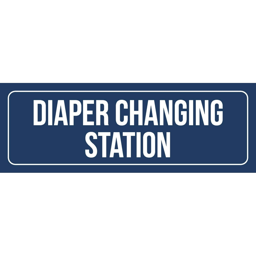 Blue Background With White Font Diaper Changing Station Office Business