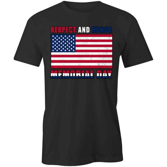 Respect And Honor T-Shirt | Patriotic American Black Tee Gift