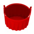 thumbnail image 1 of Taza de silicona para hornear para freidora de aire Revestimiento de silicona para freidora de aire rojo, 1 of 9