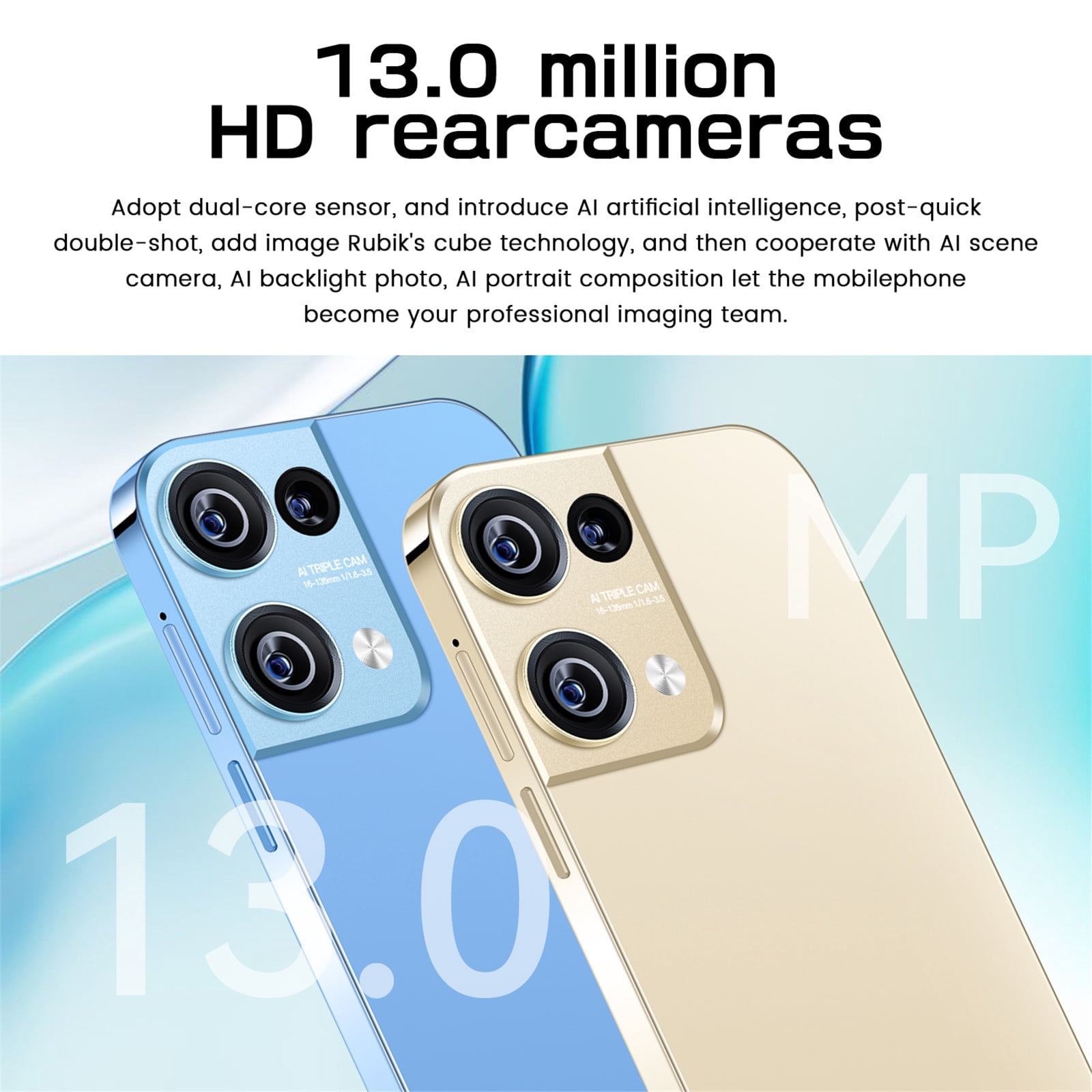 AZXY 16GB Android Phones,Cell Phones Unlocked Smartphone 6.49inch 2 Ram 3200mAh Mobile Phone Deals,Gold