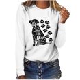 thumbnail image 2 of CEHVOM T-shirt Tunique à Manches Longues pour Femmes, Imprimé, Décontracté, Ample, Col Rond, Blouse, 2 of 8
