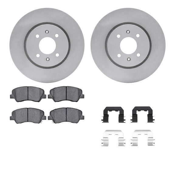 Dynamic Friction Company Front Brake Rotors with 5000 Advanced Brake Pads includes Hardware 6512-21110