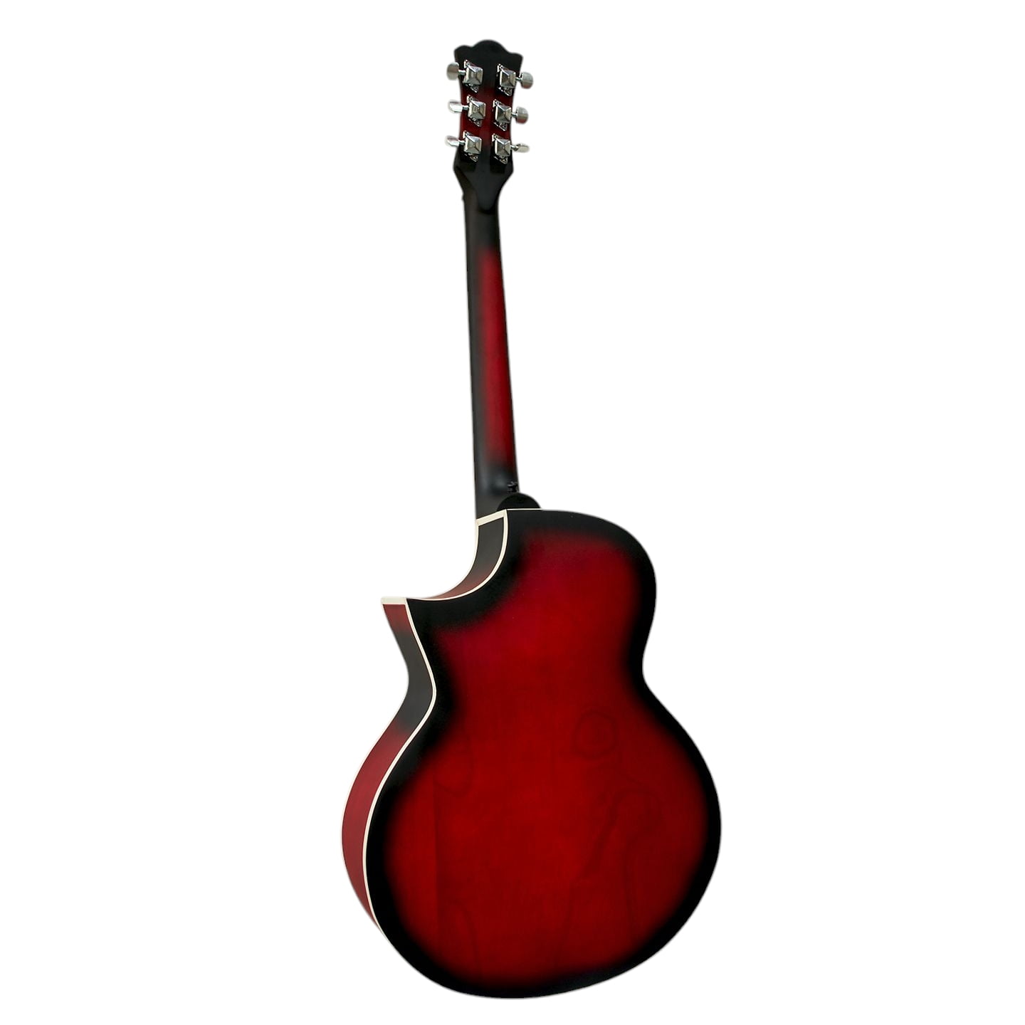 Matte Finish 3 Colors Sunburst Red 6 String 39" Acoustic Electric Guitar with Equalizer