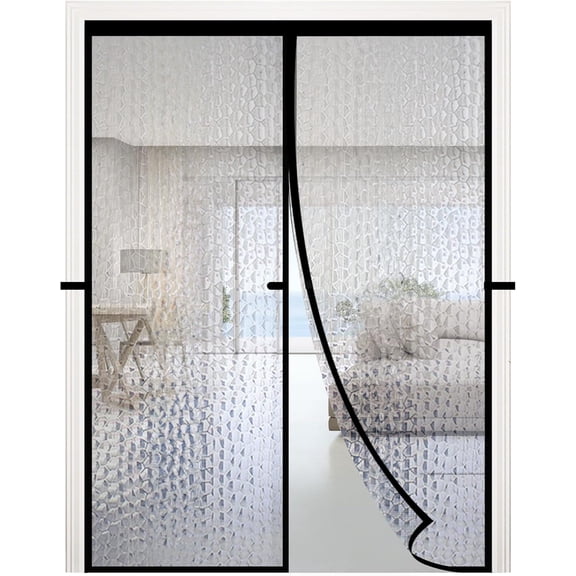 Magnetic Thermal Insulated Door Curtain,Waterproof EVA Door Cover,Fit Doors Size Up to 34"x78",Temperature Protection Insulated Doorway Curtain Partition,Patio Self-Closing Doors Net Screen