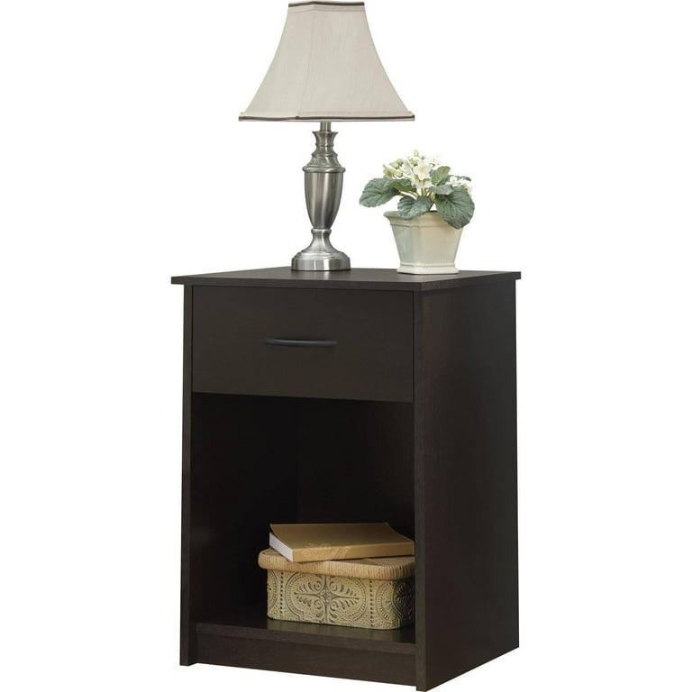 Mainstays espresso nightstand sales