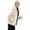 Beige, variant on Women's Flannel Fleece Zip Up Hoodie - Cozy Oversized Fuzzy Jacket with Hood & Front Pockets-Beige
