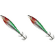 thumbnail image 1 of 2uds. Anzuelo de pesca Cebo luminoso Pulpo Cebo Calamar (Cabeza-Cuerpo) Rojo Verde, 1 of 2