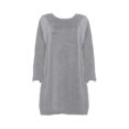 thumbnail image 6 of IROINNID Sweater Dress for Women Strapless Sweater Dress Loose Crew-neck Plush Sweater Long-sleeve Dress Discount,Gray, 6 of 6