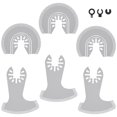 thumbnail image 1 of 6 Pack  Oscillating Tool Blade Set Precise Segment Swing Semi Circle Saw Blade Multifunctional  Blades Kit Grout Removal Multitool Saw Blades, 1 of 6