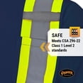 thumbnail image 7 of Pioneer Hi Vis Safety Shirt - Lightweight Moisture-Wicking Work T-Shirt With Reflective Tape - Class 1 - Navy Blue, 7 of 7
