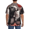 thumbnail image 3 of Pofeuu Heart Guinea Pig Couple Print Mens Casual Short Sleeve Shirts Beach Summer Spread Collar Pocket Tops Men's Casual Short-sleeved Shirt-X-Large, 3 of 5