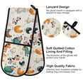 thumbnail image 4 of Dailycode Double Sided Oven Mitt with Loop Heat Resistant Kitchen Long Potholders 7" x 35" Horse Cow Chicken Bird Sheep, 4 of 6