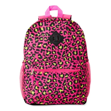 fluffy leopard backpack