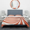 thumbnail image 3 of Designart 'Red and White Lined Spiral' Modern & Contemporary Duvet Cover Set, 3 of 4
