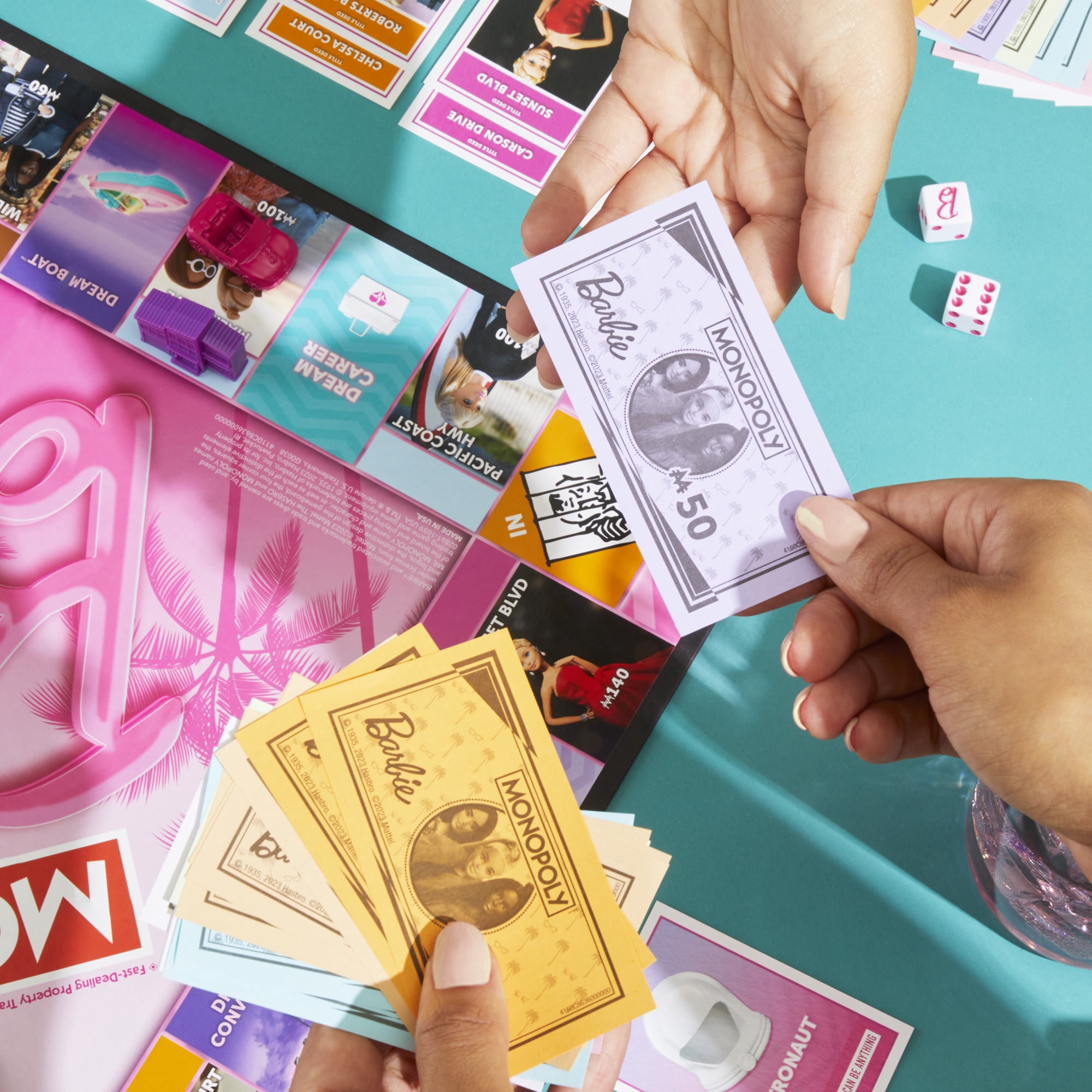 Monopoly: Barbie Edition Board Game, Family Games for 2-6 Players, Ages 8+