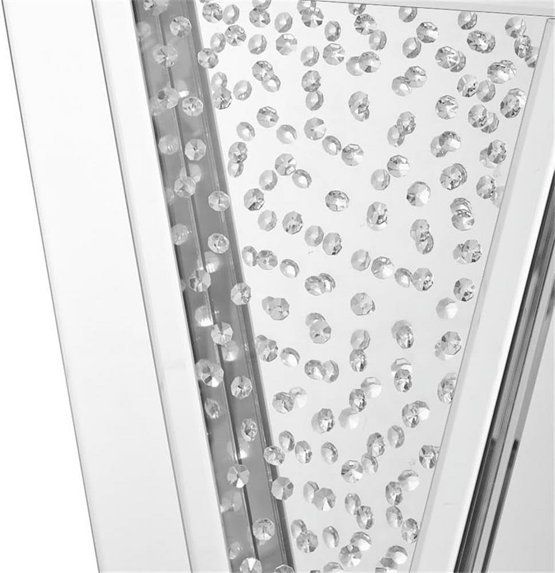 Elegant Decor Modern 47" Clear Crystal Mirrored Accent Console Table