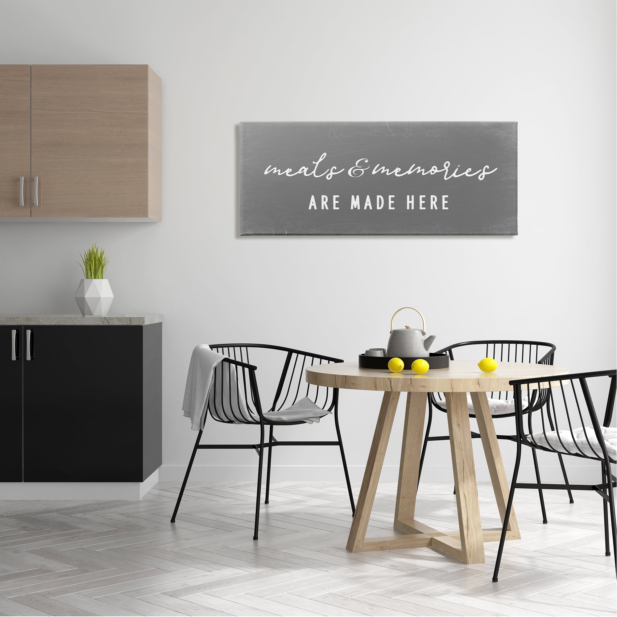 Stupell Industries Meals & Memories Family Kitchen Sign Typography Canvas Wall Art, 48 x 20, Design by Daphne Polselli