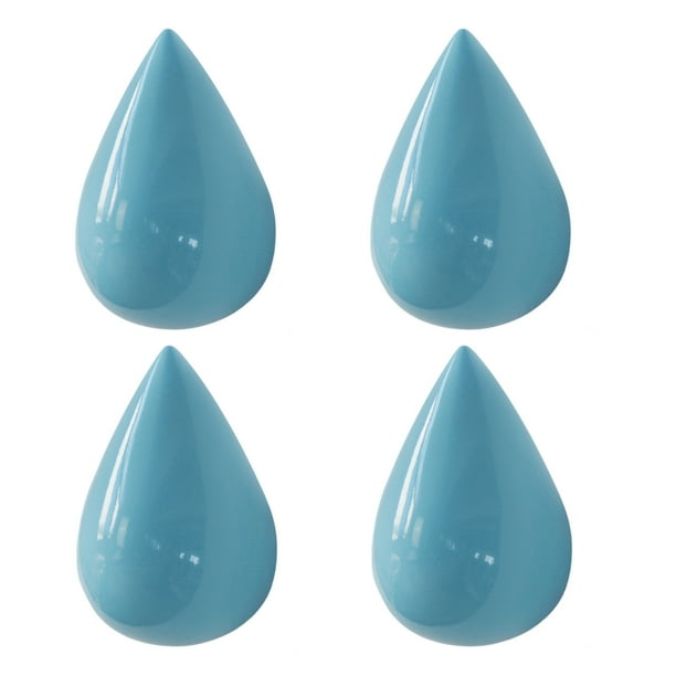 Ganchos de Gota de Agua Advancent para decoración de paredes y Organización de Armarios azul claro S