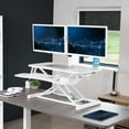 thumbnail image 3 of VIVO White 32" Standing Desk Riser with Adjustable Dual 13" to 30" Monitor Mount, 3 of 9