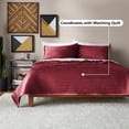 thumbnail image 6 of Mainstays Soft Velvet Pillow Sham, King, Luscious Merlot Red, 1 Pack, 6 of 7