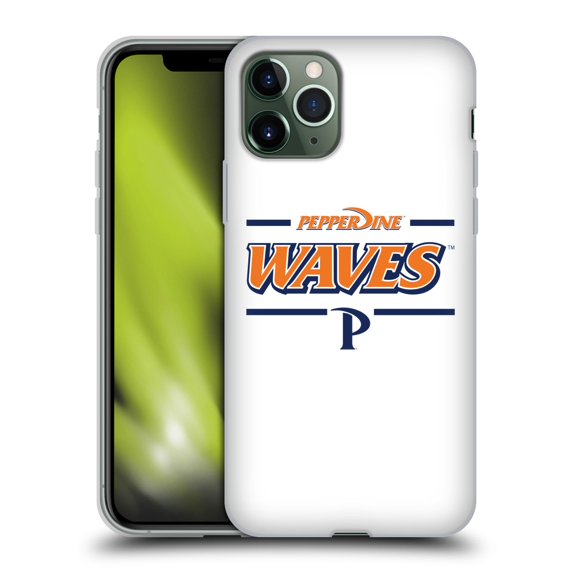 Head Case Designs Officially Licensed Pepperdine University Pepperdine University Art Waves Logo Soft Gel Case Compatible with Apple iPhone 11 Pro
