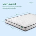 thumbnail image 2 of Colchón Matrimonial En Caja Espuma Alta Densidad Memory Foam 135x190x12cm Kingshouse  blanco Matrimonial, 2 of 7