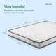 thumbnail image 2 of Colchón Matrimonial En Caja Espuma Alta Densidad Memory Foam 135x190x12cm Kingshouse  blanco Matrimonial, 2 of 7