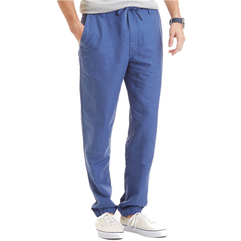 Nautica Nautica NEW Blue Mens Size 36X30 Modern Slim Fit Union Linen