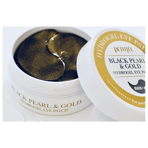 Parches para Ojos de Perla Negra y Oro - Petitfee - Black Pearl & Gold Hydrogel Eye Masks Petitfee Black Pearl and Gold