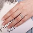 thumbnail image 5 of AnuClub 5 Stone Moissanite Eternity Wedding Band 1.5cttw D Color Moissanite 14K Gold Plated 925 Sterling Silver Rings for Women with Certificate, 5 of 8