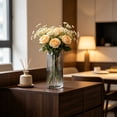 thumbnail image 4 of Plastic Vase, Cylinder Stripe Decorative Flower Vase for Living Room and Bedroom Decor, 4 of 6