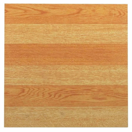 NEXUS Light Oak Plank-Look 12x12 Inch Self Adhesive Vinyl Floor Tile - 20 Tiles/20 Sq.Ft.