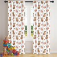 thumbnail image 5 of Blackout Kids Curtains,White Highland Cow Flower Pattern Childrens Insulated Curtains Set Of 2,Bedroom Essentials,Toddler Room Decor 42"x84", 5 of 5