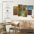 thumbnail image 4 of Elephant Stock Atypical Reflections Wall Art - Horizontal Multi Panel Canvas - Living Room Wall Decor - Abstract Multi Panel - Brown And Orange Decor By Victoria Jackson - 24" x 14", 4 of 4