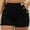 Black, variant on IDALL Womens Shorts Casual Plus Size Shorts Women Casual Plus Size Zipper Elastic Band Hot Pants Lady Summer Shorts Trouser Spandex Shorts Women Summer Shorts Black L