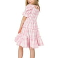 thumbnail image 4 of Girls Casual Dress Kids Summer Lantern Sleeve Cute Daily Party Princess Dresses for 7-12 Years, 4 of 10