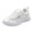 White, variant on Women's Mesh Slip on Sneakers Comfortable Soft Soled Walking Lace Up Non Slip Running Shoes with Arch Support White Size 8.5