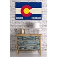 thumbnail image 2 of Golden, Colorado, State Flag, Letterpress (24x36 Giclee Gallery Art Print, Vivid Textured Wall Decor), 2 of 3